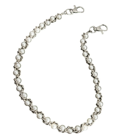 Fashionable Body Jewelry 55cm Metal Hip Chain For Pants And Dresses Pearls Detailing Trouser Chain Accessories