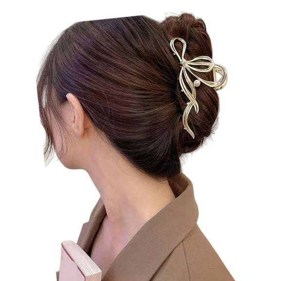Fashionable Bow Hair Claw Clip Alloy Comfortable Hairpin Accessory For Informal Or Formal Occasions