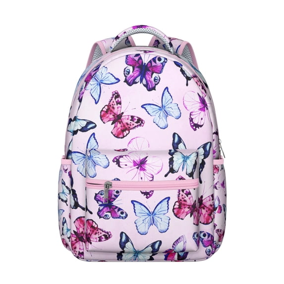 "Fashionable Butterfly Floral Backpack - Large School Bag for Teens & Adults, Water-Resistant & Ergonomic, Perfect Gift Idea"
