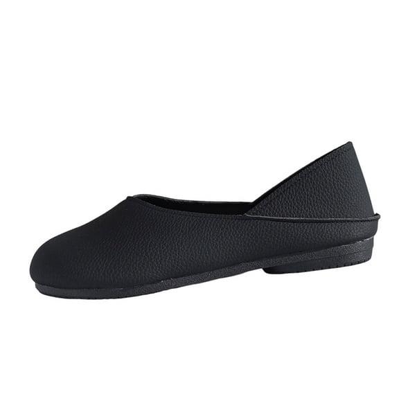 Fashionable Casual Flat Shoes Soft Leather Versatile Two-Wear Summer Fall Breathable Comfortable Everyday Footwear