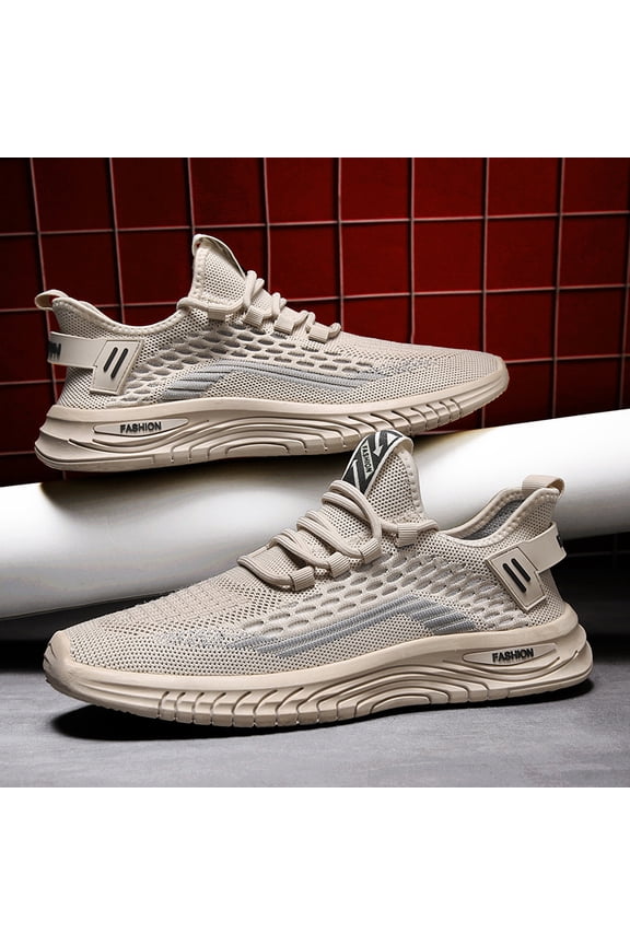 Fashionable Casual Footwear with Upper, Rubber Sole, and Fabric Insole | Men'S Breathable All-Season Running Sports Shoes