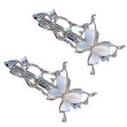 Fashionable Cats Eye Stone Hair Barrette Butterfly Hair Accessory Aesthetic Hair Pin for Daily Wear and Formal Event
