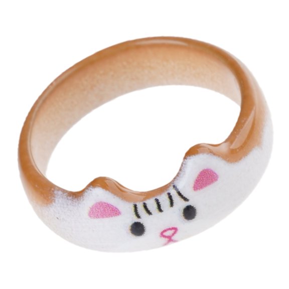 Fashionable Cats Themed Rings with Glaze Detailing Valentines Day New Year Gift Jewelry for Daily Wear Or Parties