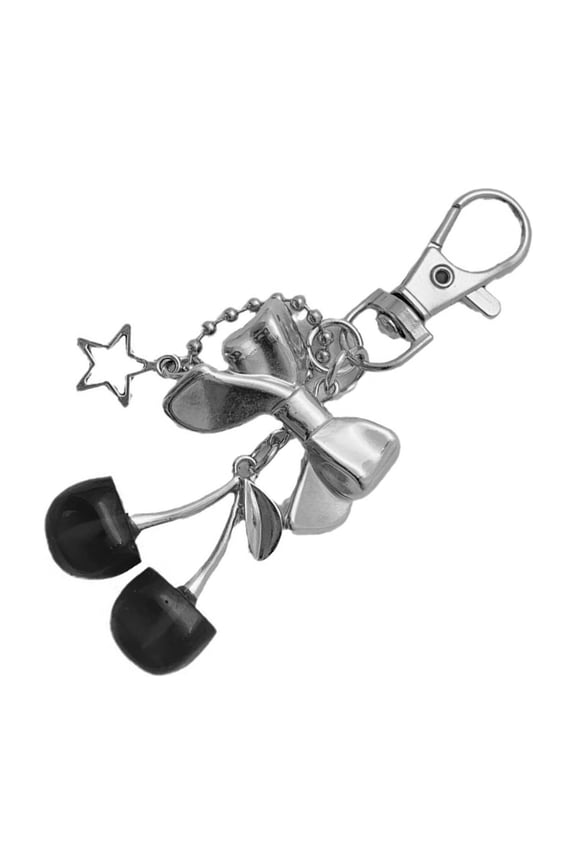 Fashionable Cherrys Bag Charm Keychain for Women with Sturdy Alloy Materials Designs for Purses Handbags Backpacks