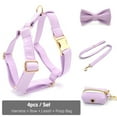 Fashionable Chic and Lightweight Violet Corduroy Bowtie Collar and