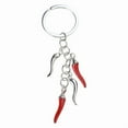 thumbnail image 1 of Fashionable Chili Pepper Keychain Stylish Bag Charm Durable Alloy Keyring Decoration Unique Oil Droplet Effect Key Chain, 1 of 10