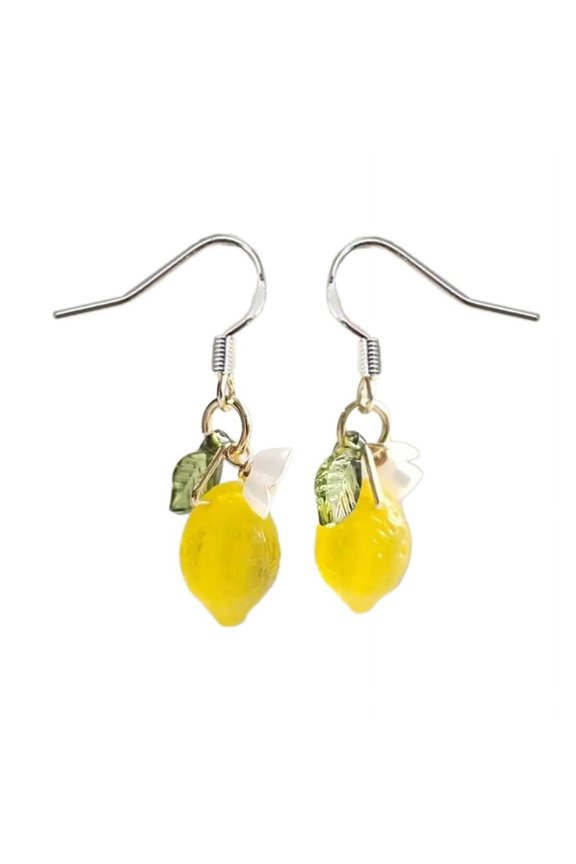 Fashionable Citrus Dangle Earrings Eye Catching Ear Pendant Ear Hooks Accessory