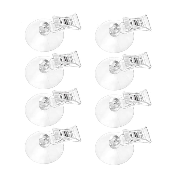 Giaone 8 Pieces Strong Adhesion Suction Cup Clips for Bathroom Towels and Tools