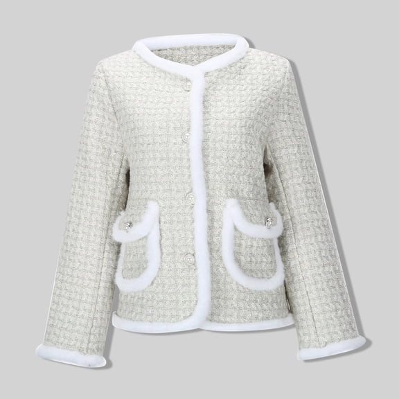 Fashionable Coarse Floral Texture Elegant Thin Top Thickened Lamb's Wool Small Fragrance Coat Women's Winter Womens Rain Coat Falls Creek Jacket Women down Jacket for Women Winter Quilted Coats for