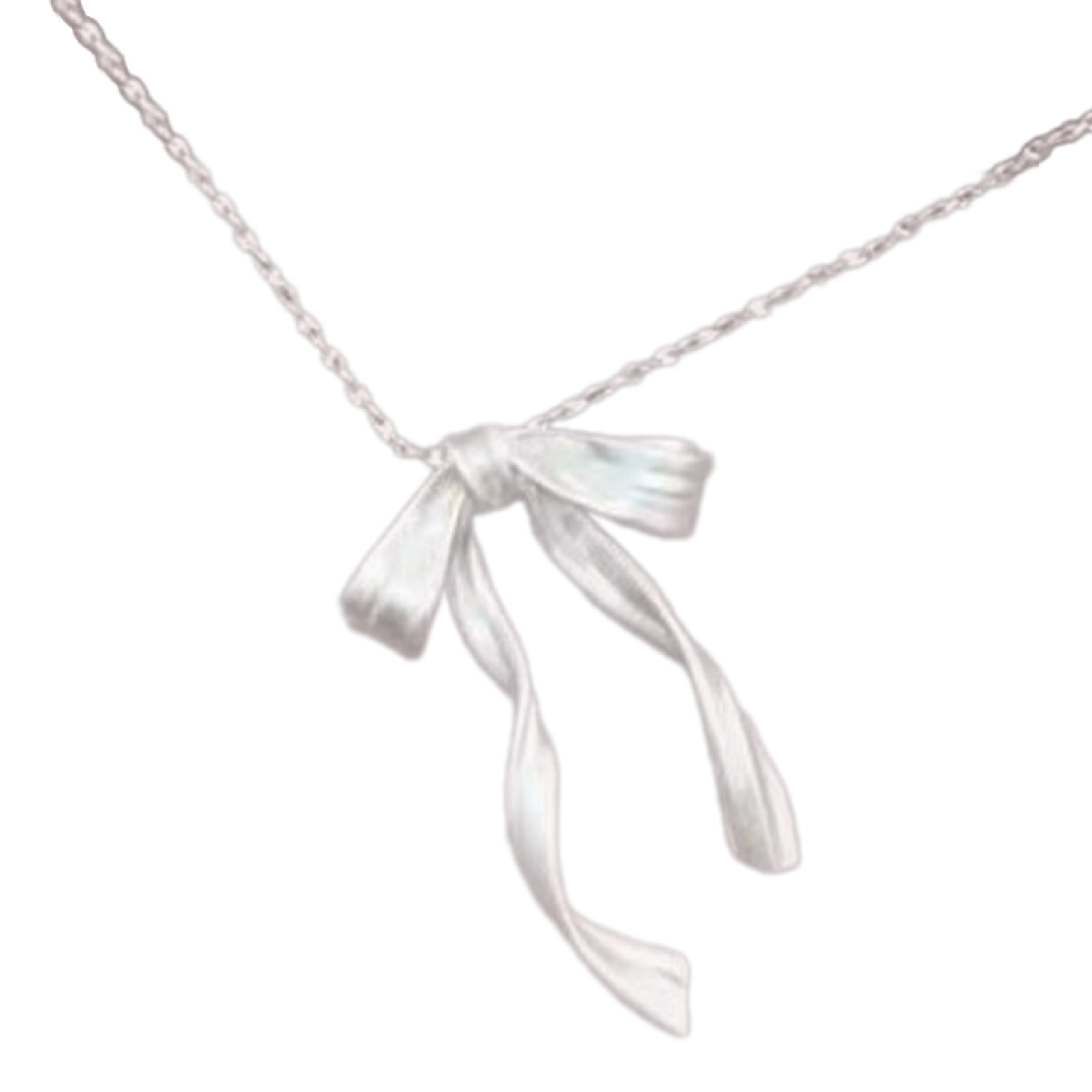 Fashionable Collarbone Chain with Delicate Bowknot Pendant Unique and Sophisticated Neckchain for Fashion Enthusiasts