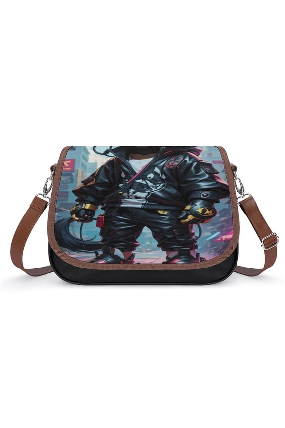 Fashionable Cool Kitten Vintage Crossbody Bag for Women Medium Leather Hobo Bags Shoulder Bag Classic City Leather Satchels