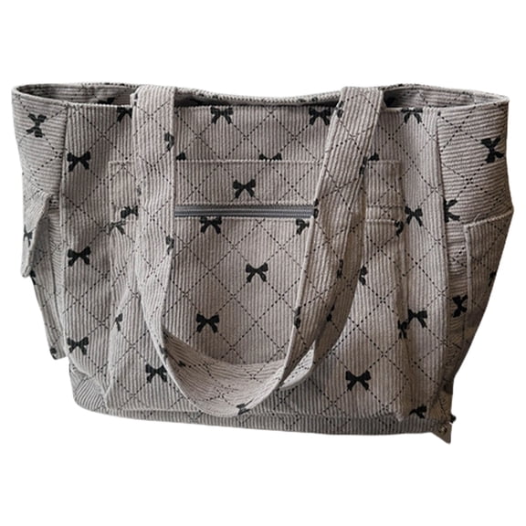 Fashionable Corduroy Shoulder Bag Handbags For Women Large Capacity Casual Handbag For Beach And Everyday Use