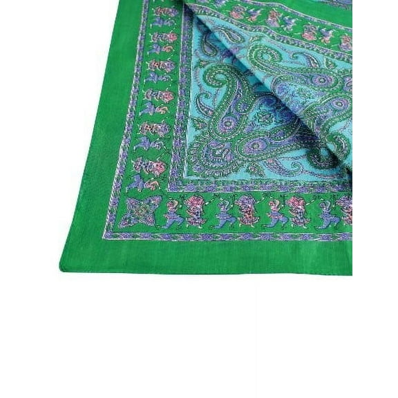 "Fashionable Cotton Scarf - Indian Paisley Dancer Print - Hippie Style"