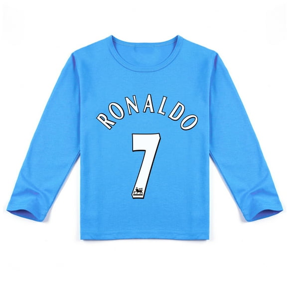 Fashionable Cristiano Ronaldo Long Sleeve T-shirt for Kids, Soft Cotton and Fun Print