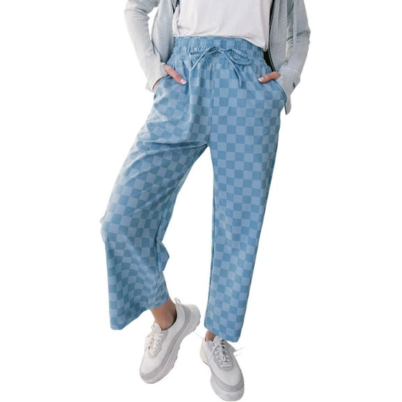 Fashionable Crop Length Women’s Pants - Comfortable Wide Leg Casual Trousers [ZhiHiMeRi] | (US 4-6)S