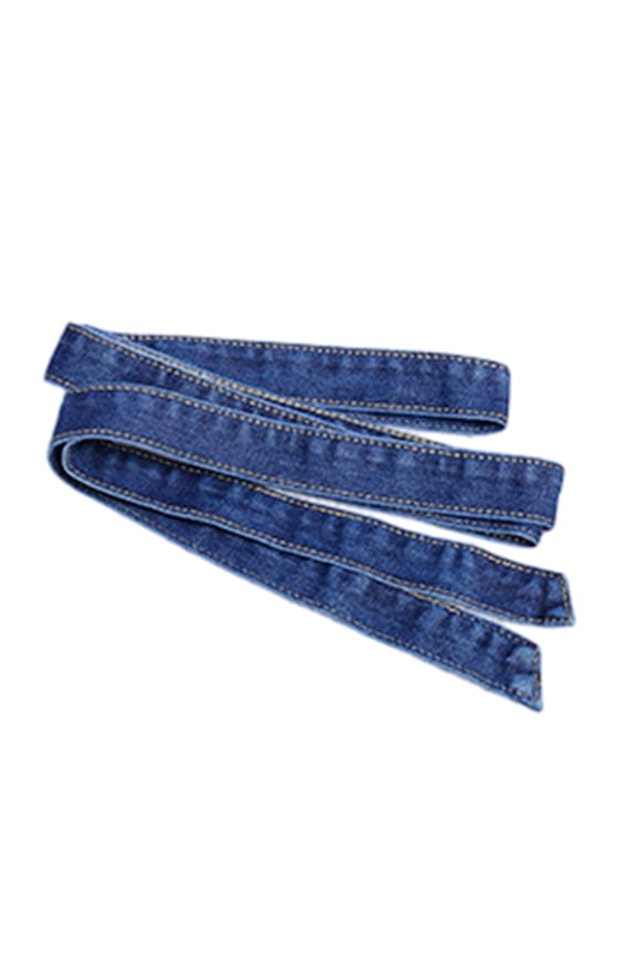 Fashionable Denims Waistband Self Tied Waiststrap for Outercoat Long Waist Strap