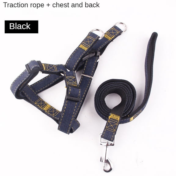 Fashionable Dog and Cat Collars with Cowboy Chest Straps and Back Straps, Perfect for Outdoor Activities - Basic Collars