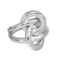 thumbnail image 1 of Fashionable Double Layers Geometric Knot Rings 18K Gold Plated Sturdy Stainless Steel Accessory for Women Daily Wear, 1 of 13