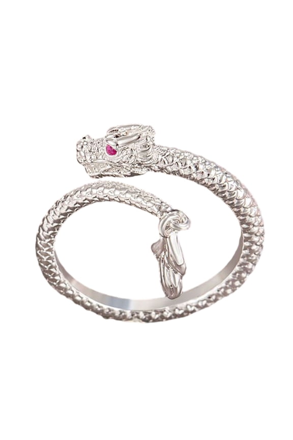 Fashionable Dragon Shape Rings Stylish Gold/Silver Color Rings Adjustable Open Rings Embellishment for Daily Wear