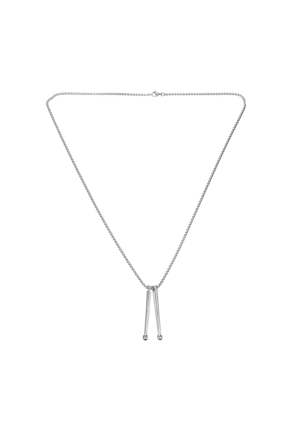 Fashionable Drum Neck Chain Adornment Stainless Steel Drumstick Pendant Cool Collarbone Chain Jewelry for Fashionists