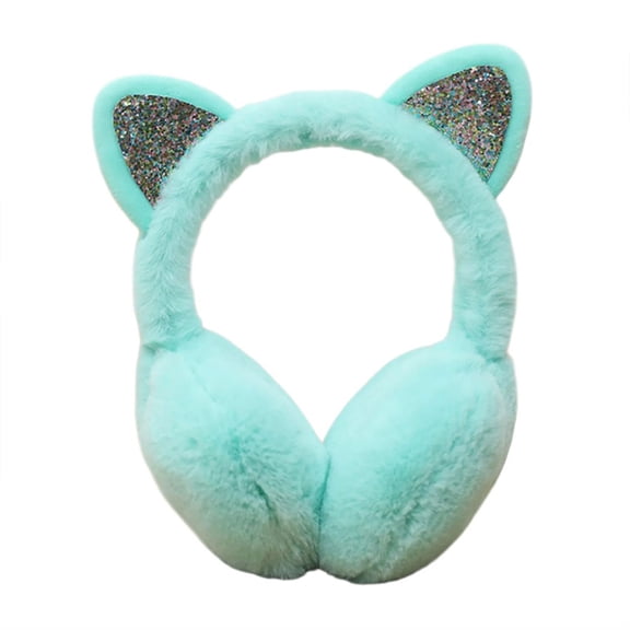 Fashionable Ear Muffs for Women Girl with Cats Ear Folding Comfortable Ear Protectors for Easy Storage Winter Headwear
