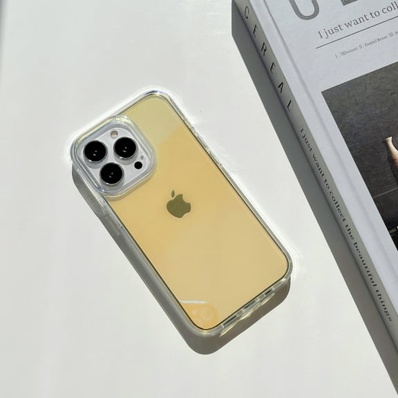 Fashionable Electroplated Cover for iPhone 13 Pro, Luxury Electroplated and Soft TPU Bumper Case, Raised Edges Camera Protection Shockproof Anti-Fall Phone Case for iPhone 13 Pro(6.1 inch),Yellow