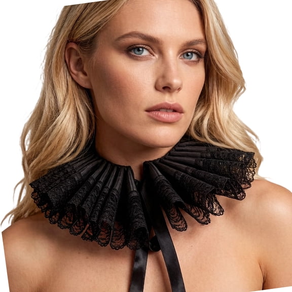 Fashionable Elizabethan Collar With Soft Fabric And Adjustable Fit Perfect For Renaissances Fairs And Photo Props