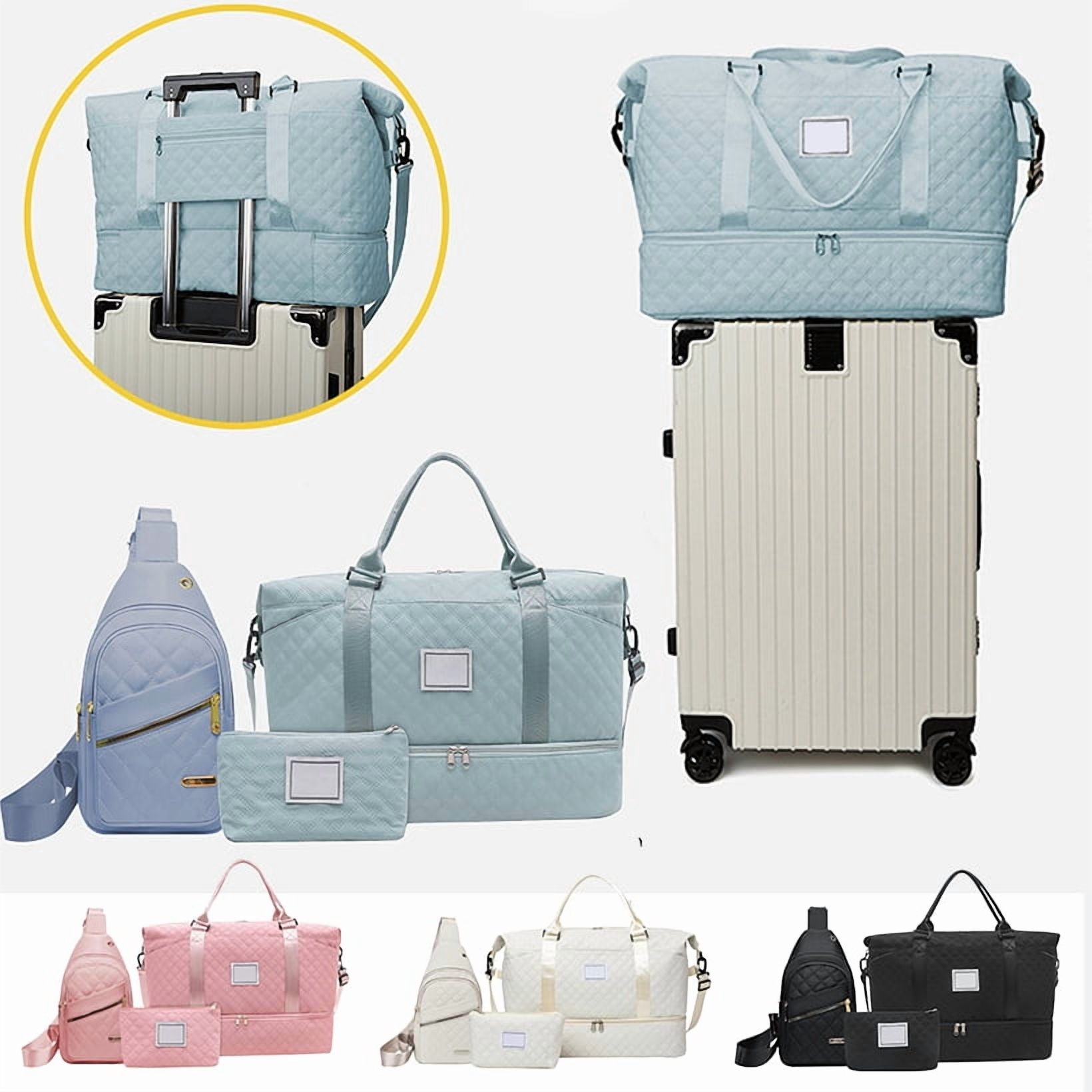 Fashionable Embroidery Diamond Shoulder Crossbody Bag Large Capacity Watertight Backpack With Data Hole