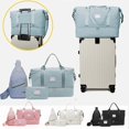 thumbnail image 1 of Fashionable Embroidery Diamond Shoulder Crossbody Bag Large Capacity Watertight Backpack With Data Hole, 1 of 8