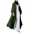 thumbnail image 1 of Fashionable Ethnic Kimono Abaya Cardigan Robe Kaftan Outerwear For Women Dress With Side Pockets, 1 of 4