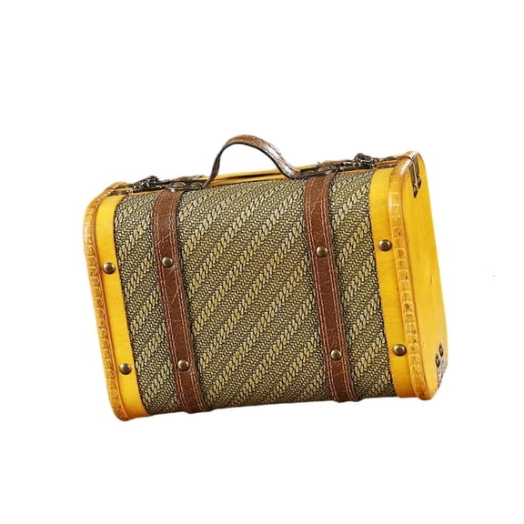 Fashionable European Styles Leather Storage Trunk Travel Suitcases with Large Capacity Designs for Home Decoration