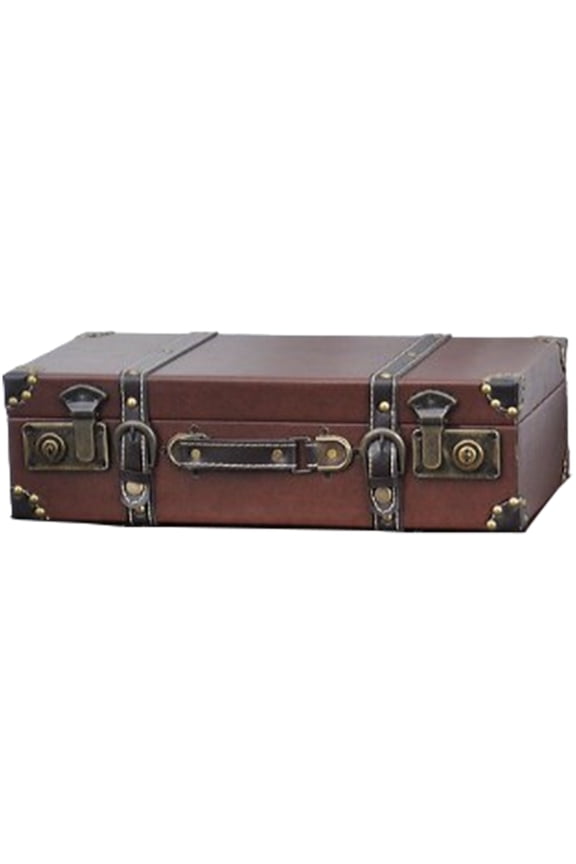 Fashionable European Styles PU Leather Storage Trunk Travel Suitcases with Large Capacity Designs for Home Decoration