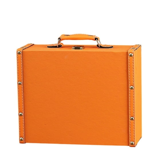 Fashionable European Styles1eatherStorage Trunk Travel Suitcases with Large Capacity Designs for Home Decoration