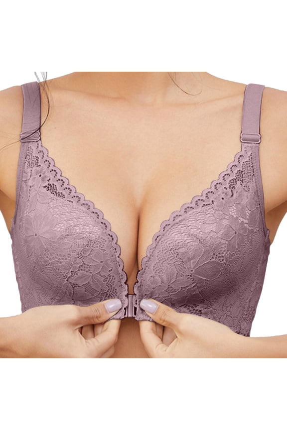 Fashionable Back Gathering Lace Comfort Bra for Everyday Wear