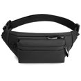 thumbnail image 1 of Fashionable Fanny Packs for Women Men,WaterproofHeadphone Hole for Running Traveling Cycling - black, 1 of 5
