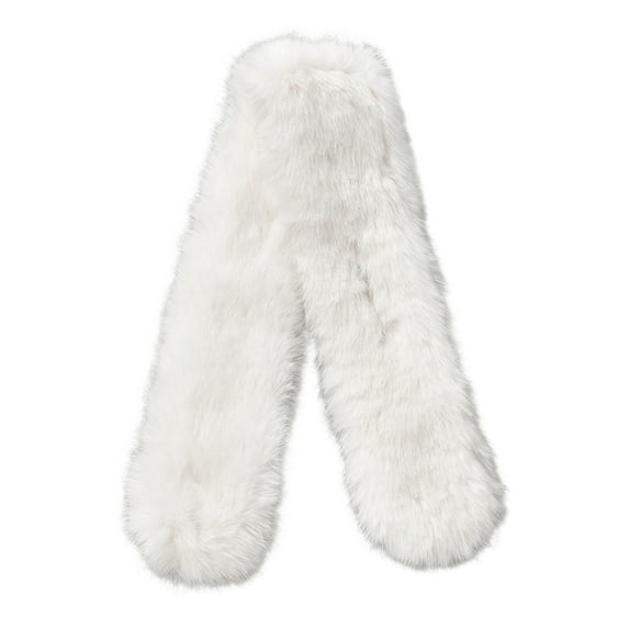Fashionable Faux Furs Crosses Shawl Scarf Collar for Women Winter Thick Warm Neckerchief Furry Stoles Shrug Neck Warmer