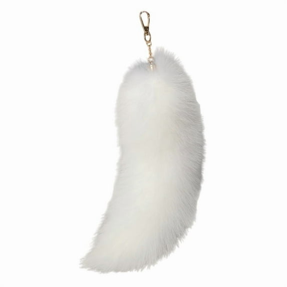 Fashionable Faux Hair Key Rings Stylish Keychain Pendant Eye Catching Foxes Tail Bag Decoration Unique Keyrings