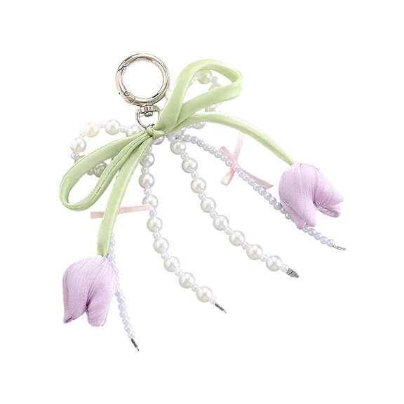 Fashionable Flower Design Phone Charm Chain Beaded Strap Lanyard For Mobile Device Decoration And Practical Use