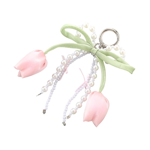 Fashionable Flower Design Phone Charm Chain Beaded Strap Lanyard For Mobile Device Decoration And Practical Use