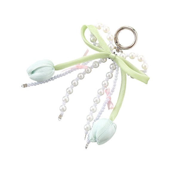 Fashionable Flower Design Phone Charm Chain Beaded Strap Lanyard For Mobile Device Decoration And Practical Use