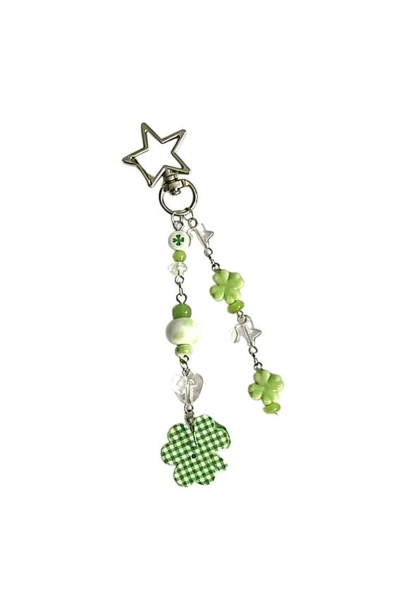 Fashionable Four Leaves Clovers Keyring Symbolizing Luck And Hope Keychain Pendant For Phone Keys Or Backpack Decoration