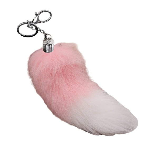 Fashionable Foxes Tail Key Rings Faux Foxes Tail Keychain Plush Bag Decoration Fashionable Key Chain Accessory
