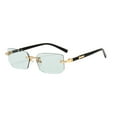 thumbnail image 1 of Fashionable Frameless Metal Sunglasses with Polarized Color-Changing Lenses for Driving Running Fishing, 1 of 3