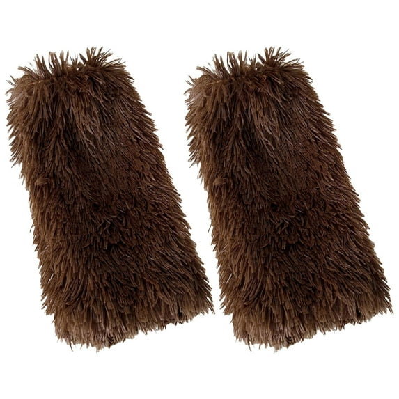 Fashionable Fuzzy Leg Warmers Soft Plush Boot Cuffs Footless Socks Colorful Rainbow Leg Gaiters for Costume Parties