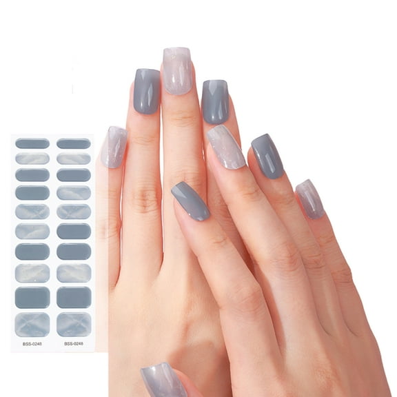 Fashionable Gel Nail Wraps Full Wraps DIY Manicure at Home UV LED Lamp Required Nail Art Decals