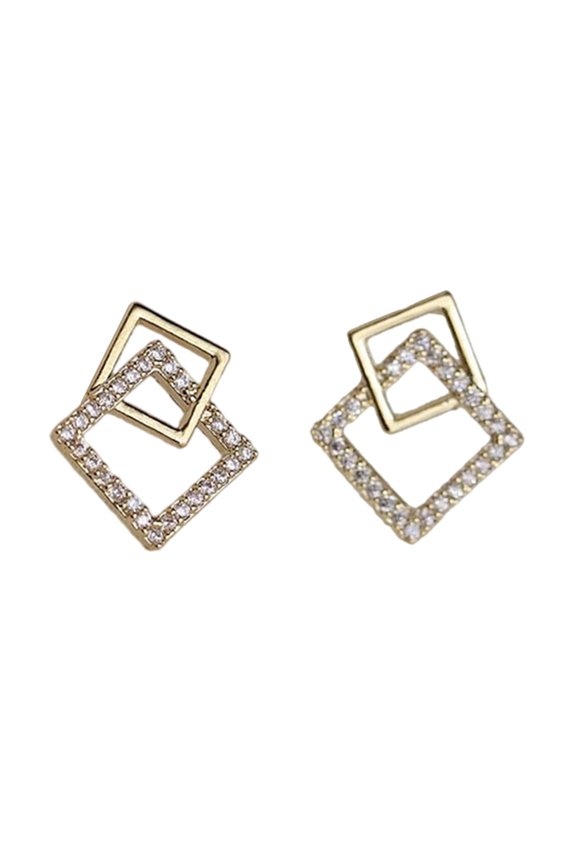 Fashionable Geometric Alloy Studs Earrings For Women Allergy Resistant Materials Perfect For Work Party Wedding Event
