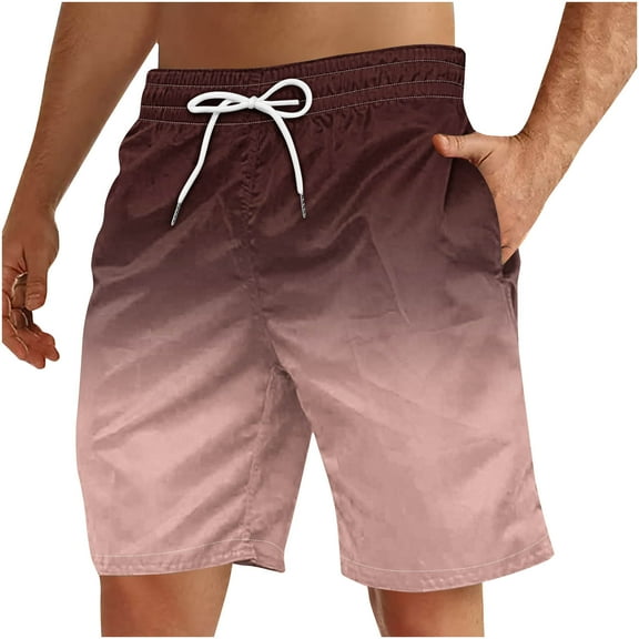 Mens Shorts Men's Special Print Beach Casual Trouser Shorts Pants