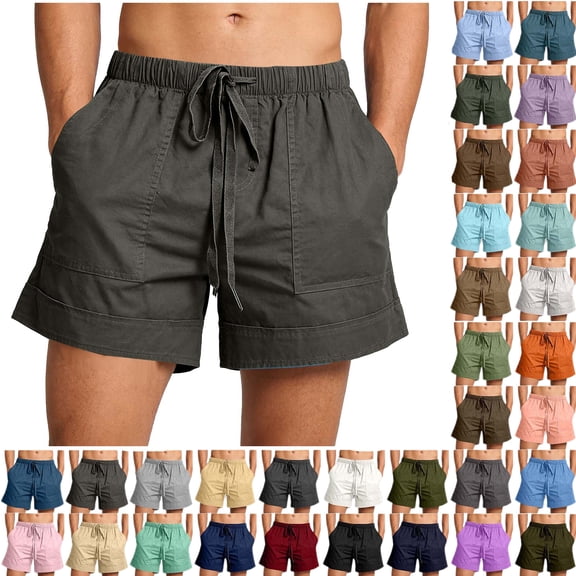 Mens Summer Shorts Men's Summer Pocket Beach Breathable Sports Shorts Cargo Pants