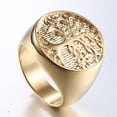 thumbnail image 1 of Fashionable Golden Tree Of Life Titanium Steel Ring Personality Men's Punk Ring Ornament, 1 of 6