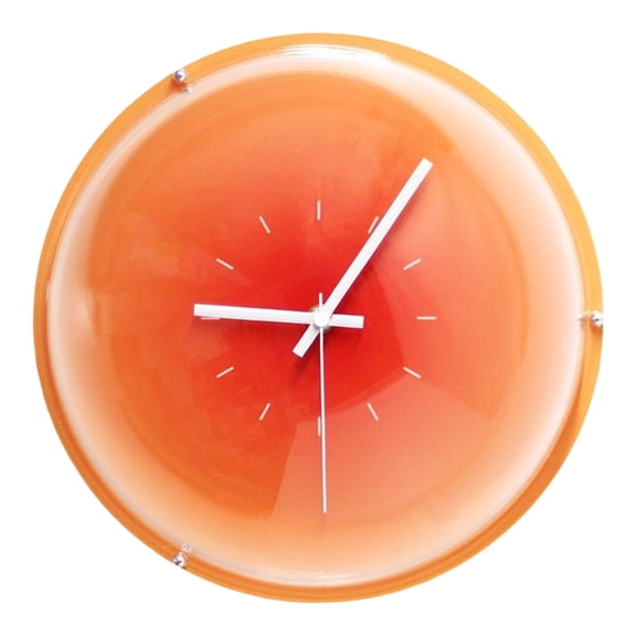 Fashionable Gradients Sunset Pattern Desk Clock Bubble Balloon Round Clock for Bedrooms and Living Room Quiet Operations